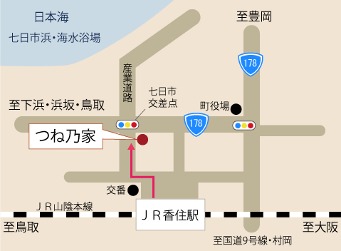 つね乃家 近郊マップ